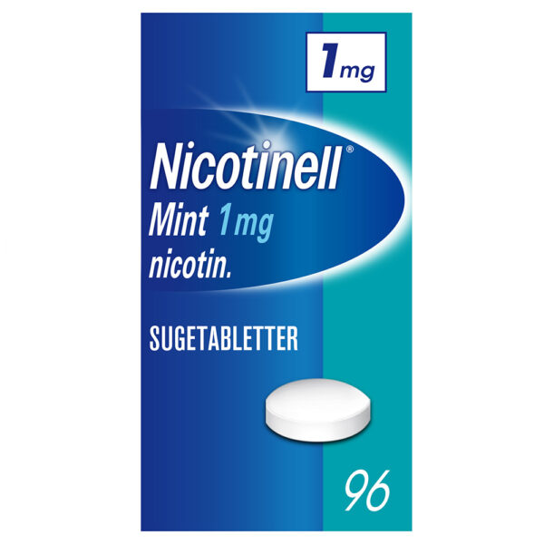 Nicotinell 1 mg sugetabletter for røykeslutt mint 96 stk