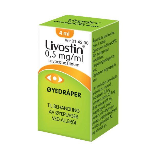 Livostin øyedråper 0,5 mg/ml 4 ml