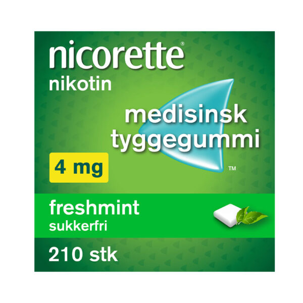 Nicorette freshmint tyggegummi 4 mg 210 stk