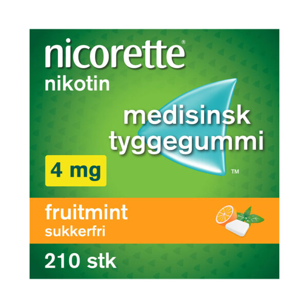 Nicorette fruitmint tyggegummi 4mg 210stk