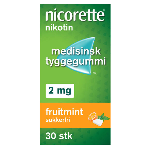 Nicorette fruitmint tyggegummi 2mg 30stk