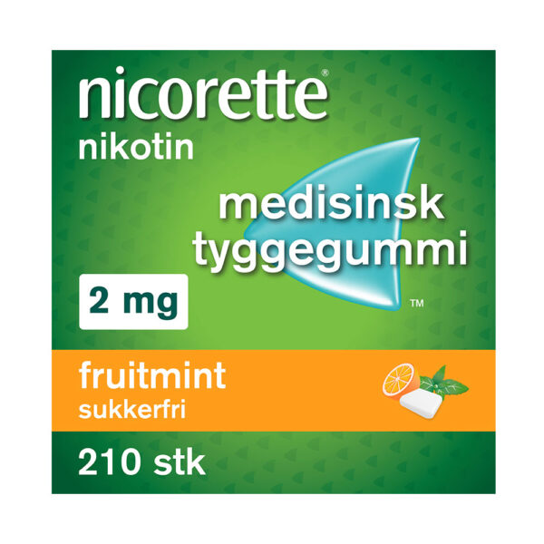 Nicorette fruitmint tyggegummi 2mg 210stk