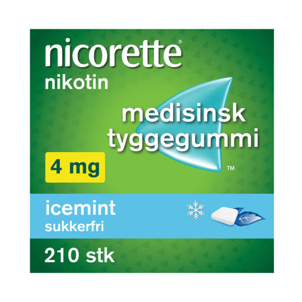 Nicorette icemint tyggegummi 4 mg 210 stk