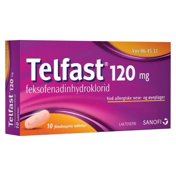 Telfast tabletter 120 mg 10 stk