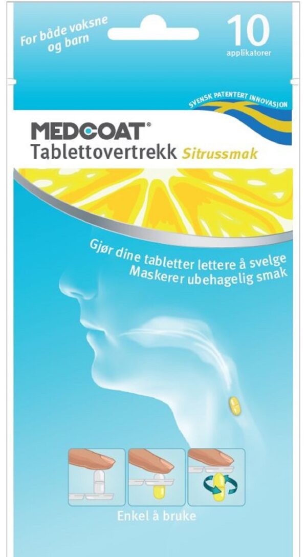 Medcoat tablettovertrekk sitrus