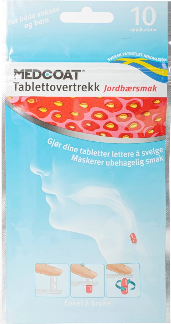 Medcoat tablettovertrekk jordbær