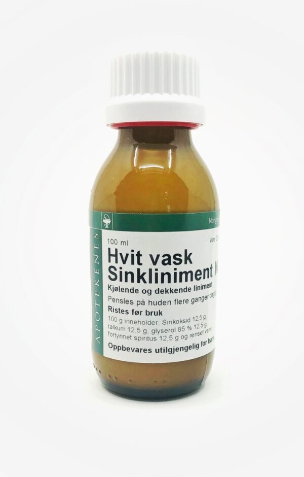 Hvit vask sinkliniment NAF 100ml