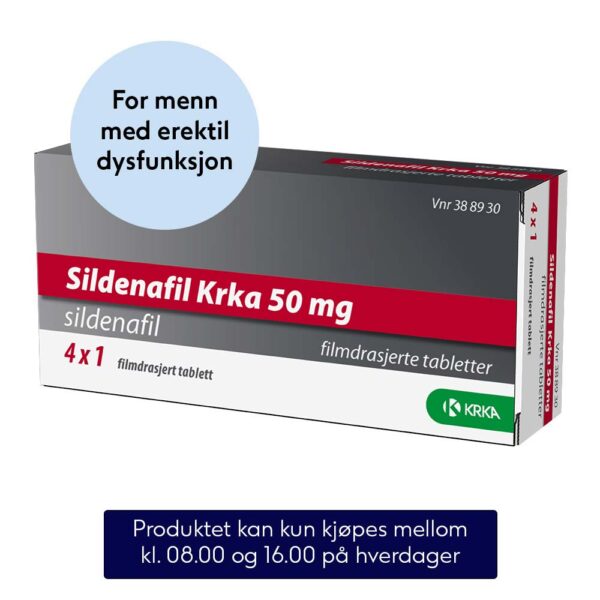 Sildenafil Krka reseptfritt 50mg, 4 tabletter