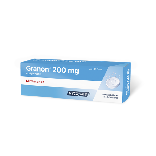 Granon brusetabletter 200 mg 20 stk