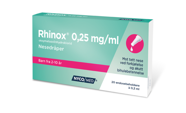 Rhinox nesedråper 0,25 mg/ml stk 20 x 0,3 ml