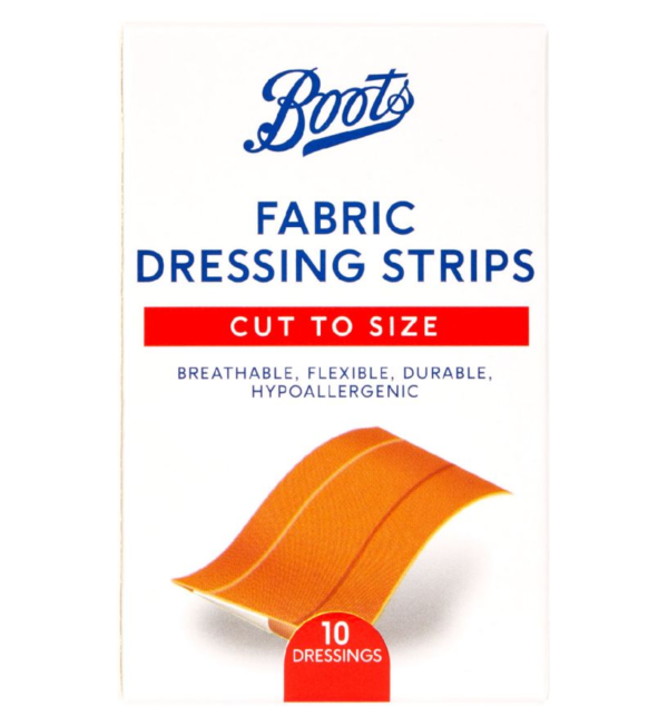 Boots Fabric Dressing Strips, 10stk