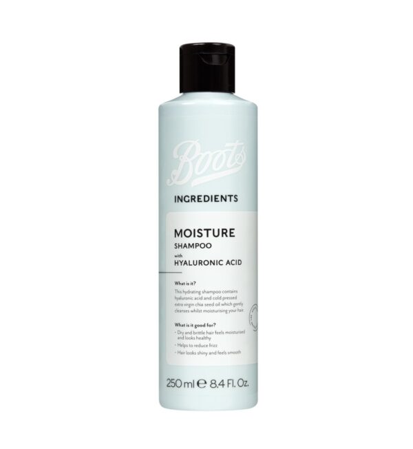 Boots Ingredients Moisture Shampoo 250ML