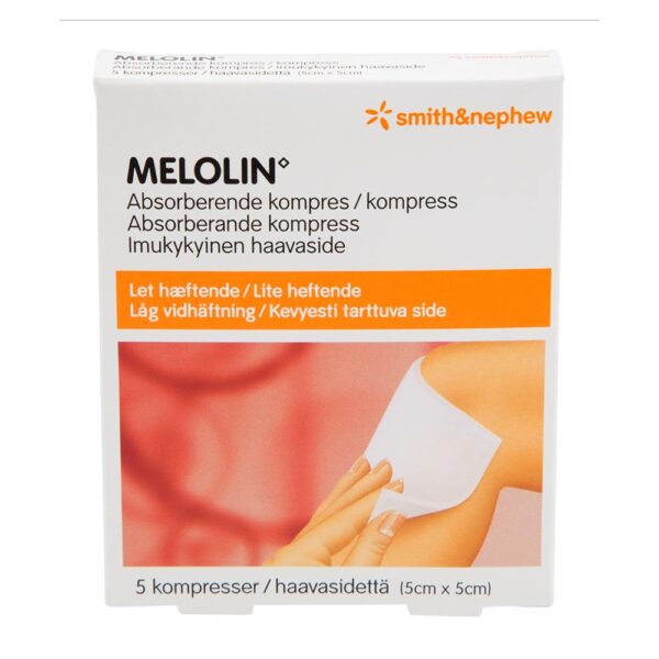 Melolin 5 x 5 cm steril kompress 5 stk