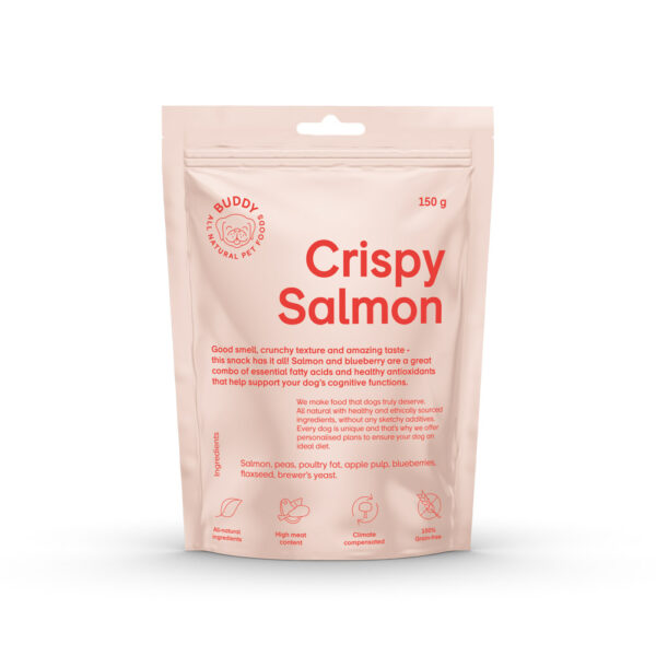 Buddy Crunchy Salmon gobiter til hund 150g