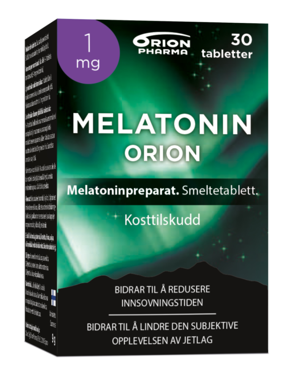 Melatonin Orion 1 mg. Smeltetablett  30 tabletter