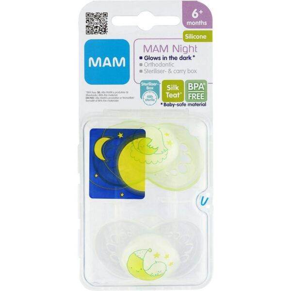 Mam narresmokk night silk teat neutral 6mnd+