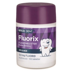 NYCODENT FLUORIX 0.5MG solbærsmak