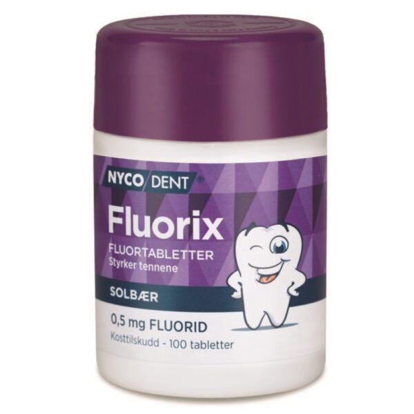 NYCODENT FLUORIX 0.5MG solbærsmak