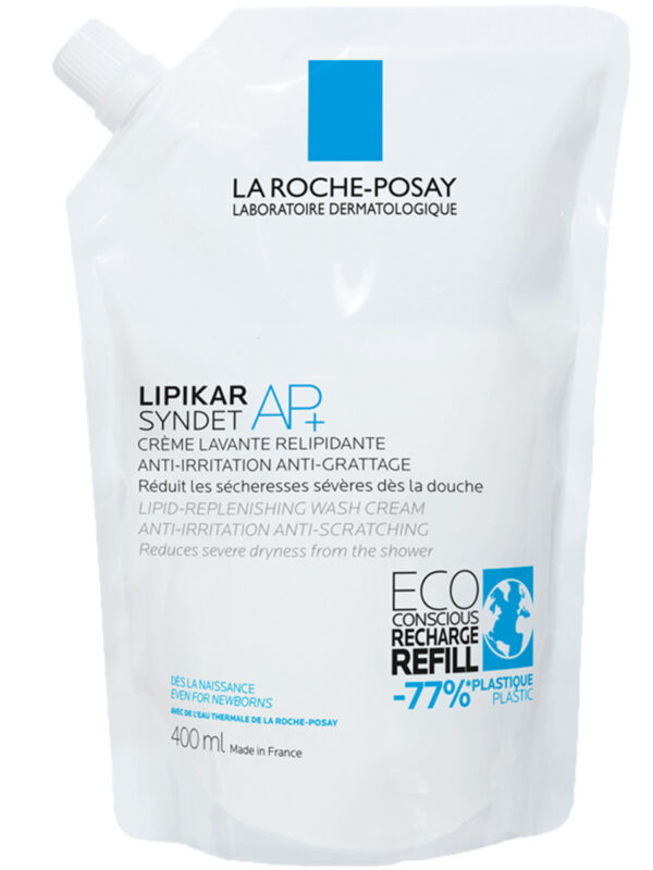 La Roche-Posay Lipikar Syndet AP+ dusjgelekrem 400ml refill