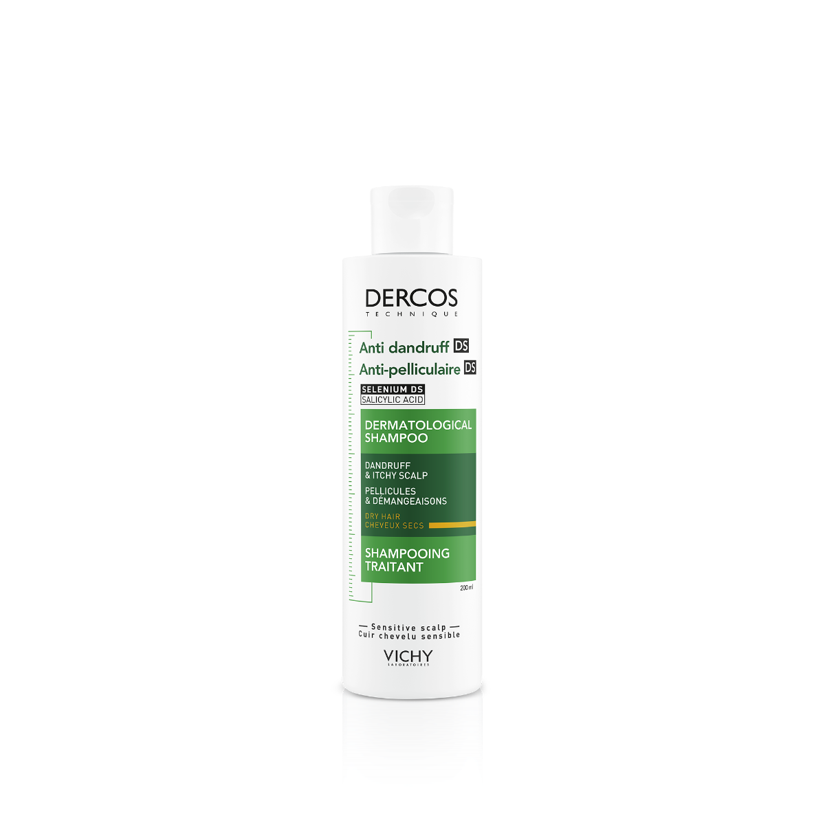 Vichy Dercos Anti-Dandruff Sjampo til tørr hodebunn 200ml