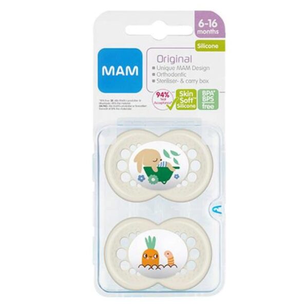 MAM Original 6-16 måneder silk teat neutral