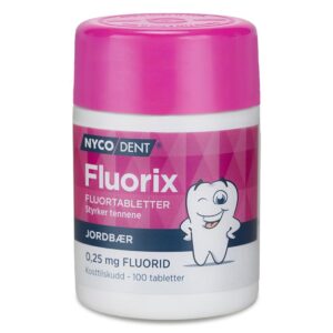 Nycodent Fluorix 0,25 mg Jordbær 100 stk