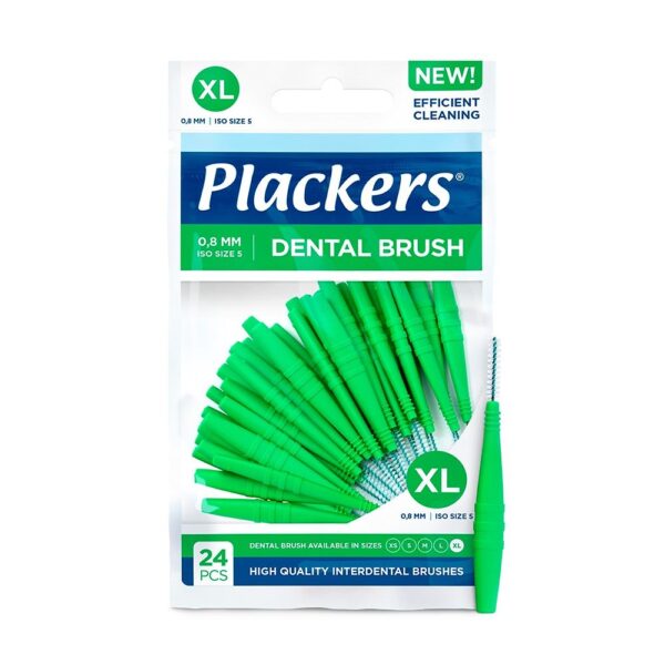 Plackers mellomromsbørste grønn 0,8 mm XL, 24 stk