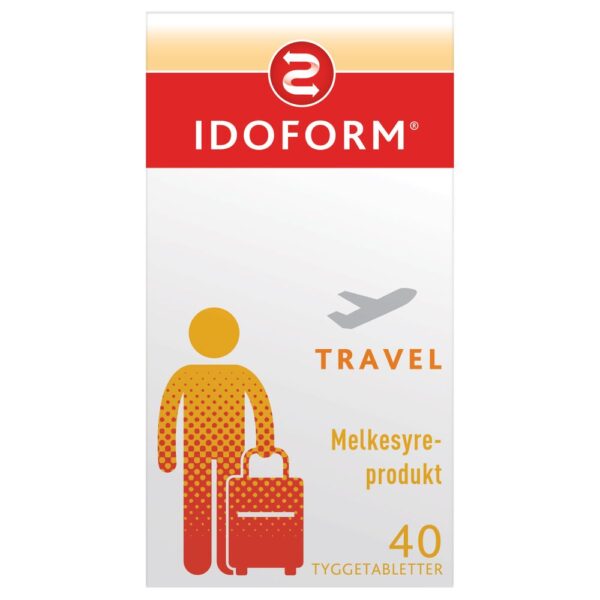 Idoform Travel melkesyrebakterier tyggetabletter 40 stk