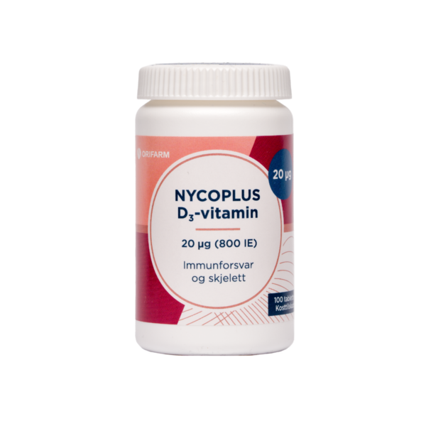 Nycoplus D3-vitamin 20 mcg tabletter 100 stk