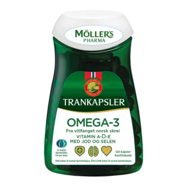 Möller's Pharma Trankapsler Omega-3 med Jod og Selen kapsler 120 stk