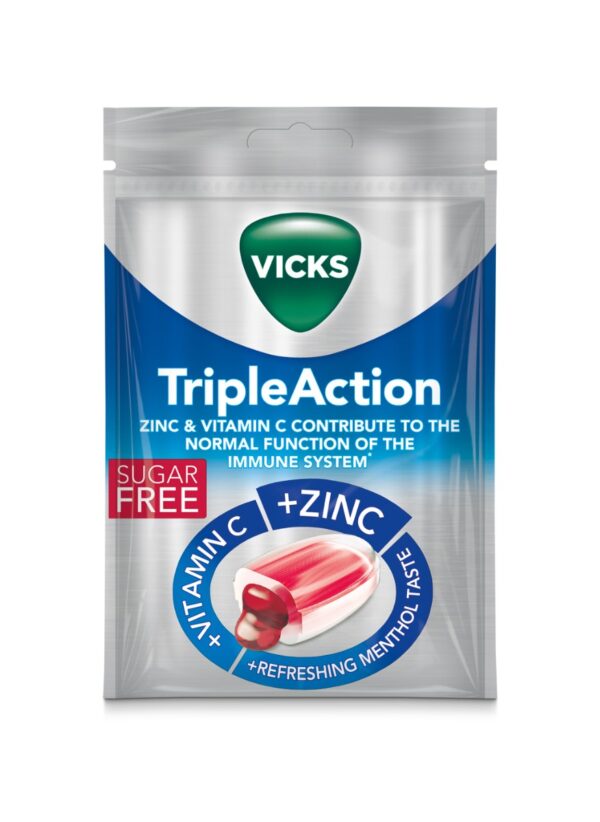 Vicks triple action halstabletter sukkerfri