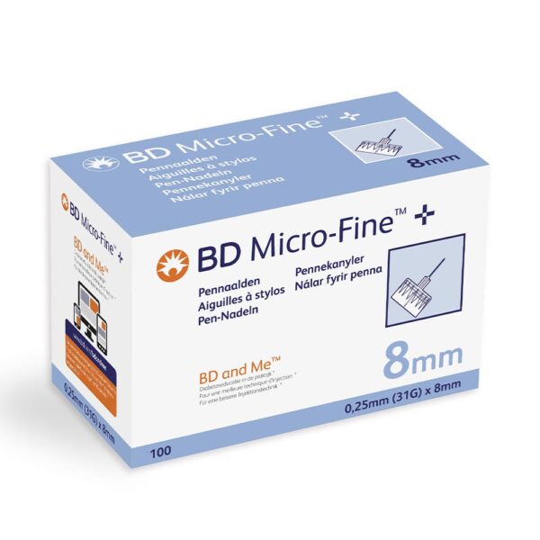 BD Micro-Fine™+ 8mm Pennekanyle 31G 100 stk