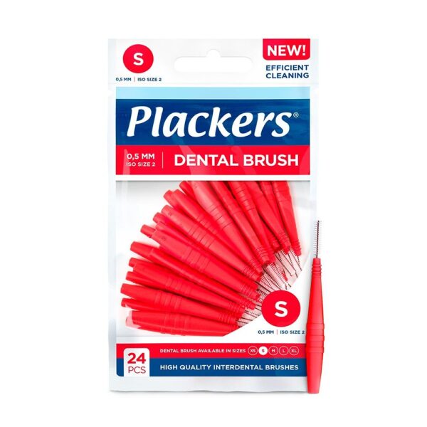 Plackers mellomromsbørste rød 0,5 mm S, 24 stk
