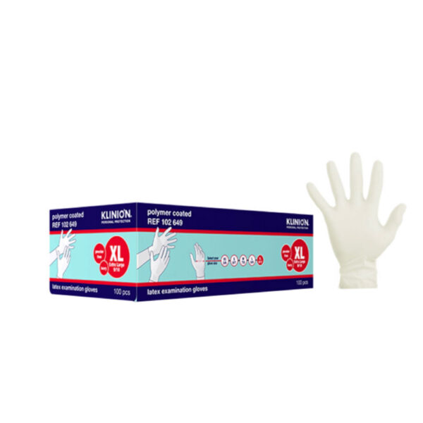 Klinion hanske lateks kort XL 100stk
