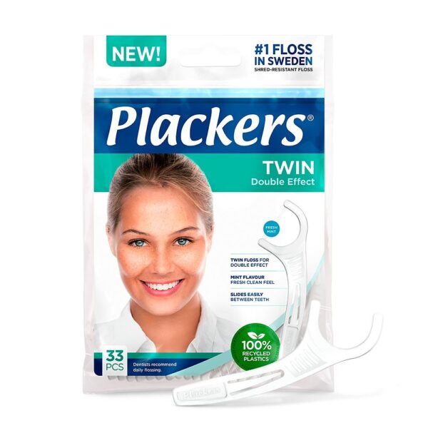 Plackers twin tanntrådbøyle 33 stk