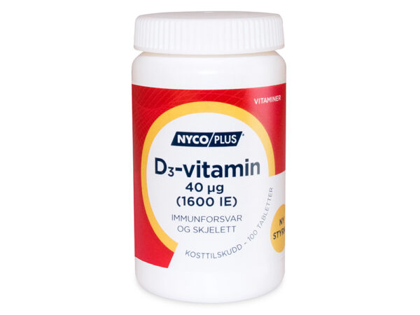 Nycoplus D3-vitamin 40 mcg tabletter 100 stk