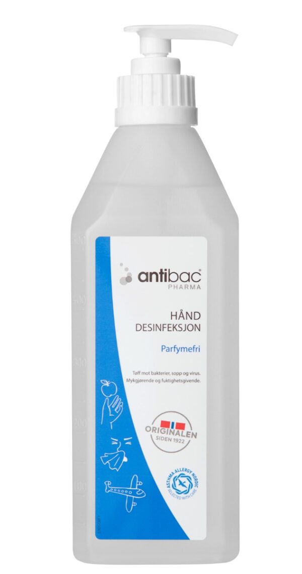 Antibac Pharma hånddesinfeksjon 600ml, Gel