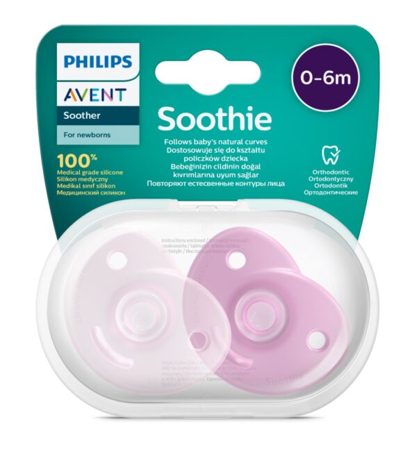 Philips Avent Soothie Heart 0-6m Pink