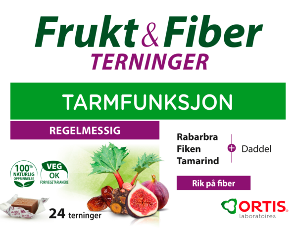 Frukt & Fiber Terninger tyggetabletter 24 stk