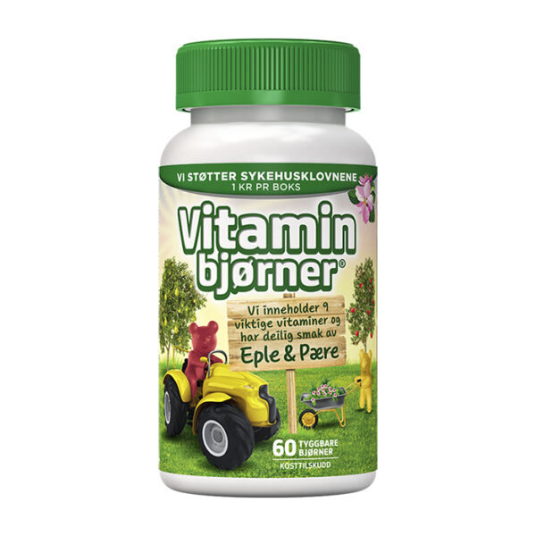 Vitaminbjørner Eple & Pære 60 stk